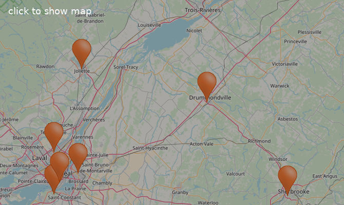 Map of Zwilling outlet locations in New York