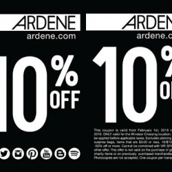 Coupon for: Ardene at Windsor Crossing Premium Outlet - 10% OFF ENTIRE PURCHASE