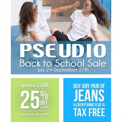Coupon for: Pseudio - Back to School Sale, at Halifax Shopping Centre 