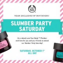 Coupon for: Crossiron Mills - SLUMBER SATURDAY at BODY SHOP