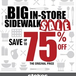 Coupon for: Canada One Factory Outlets - OUR BIG IN-STORE SIDEWALK SALE at Stokes