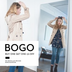 Coupon for: Midtown Plaza - SUZY SHIER - BOGO BUY ONE GET ONE 50% OFF